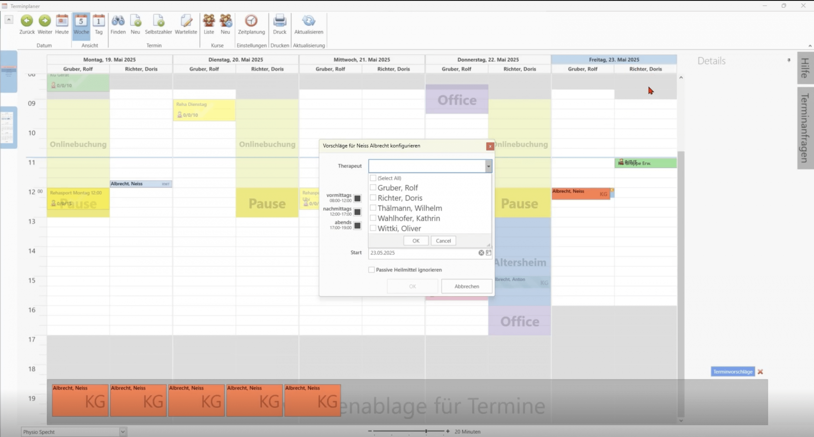 mit dem SmartVO Terminkalender freie Termine automatisch suchen