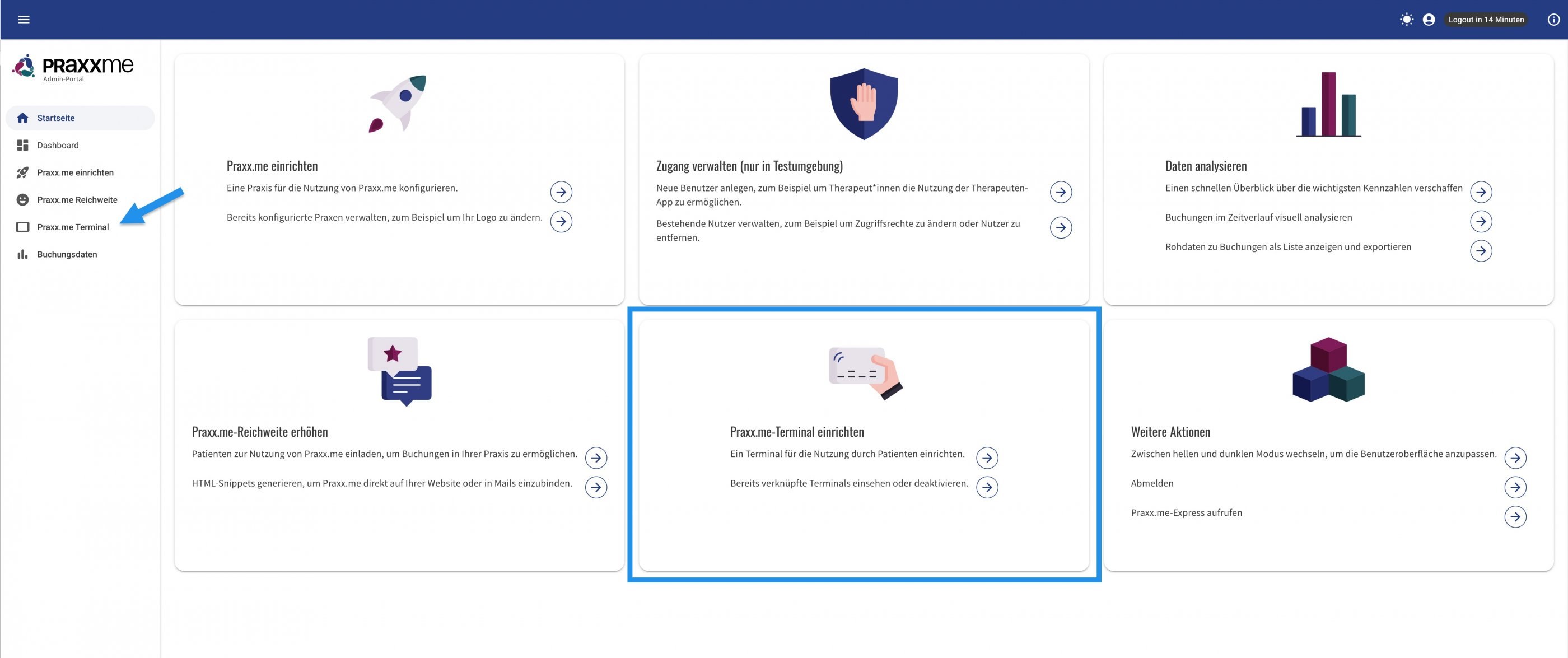 01 – Praxx Admin – Dashboard